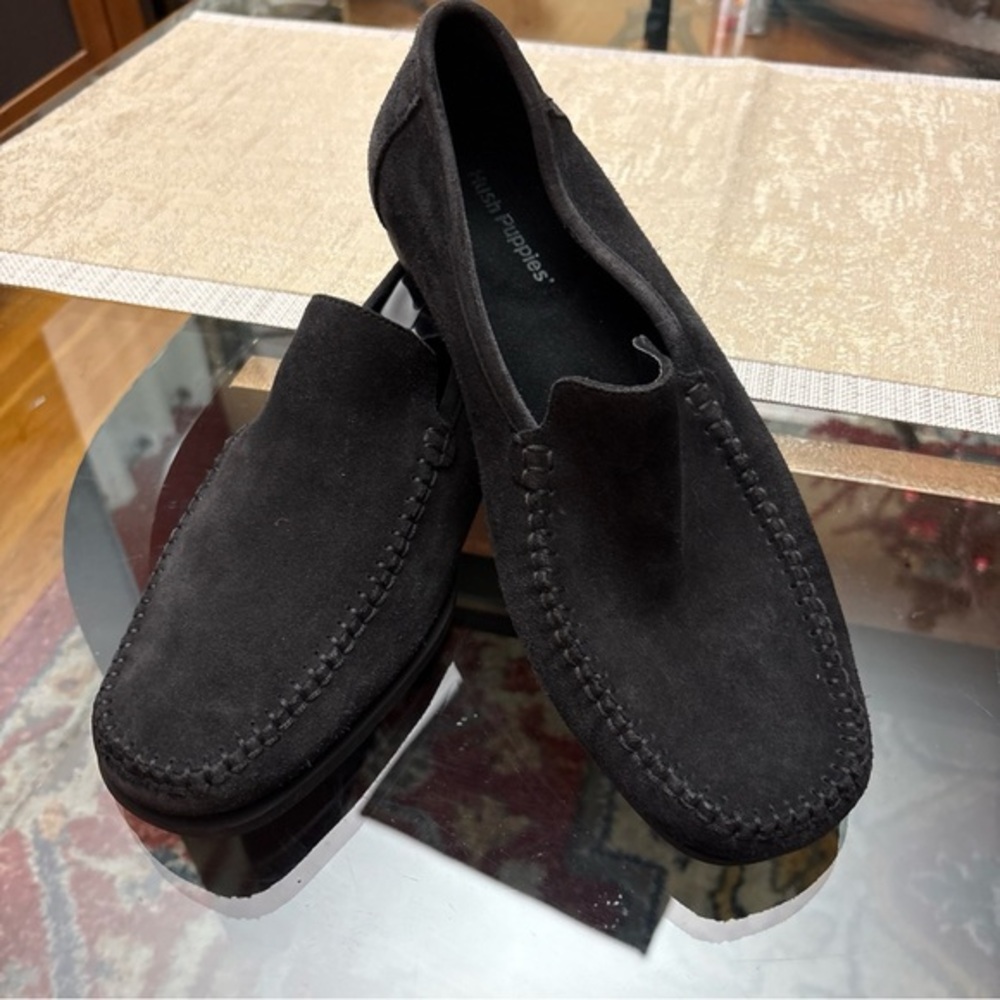 Hush Puppies Men's Dark Suede Slip-Ons